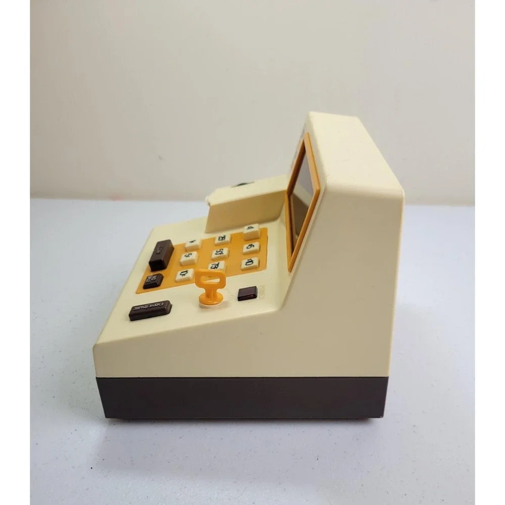 Vtg Durham Toy Cash‎ Register 1970s Pretend Play Retro Toy *Not working